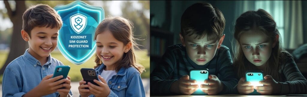 KIDZONET's SIM solution to keep children safe and offer parents peace of mind 2 SIM GUARD2